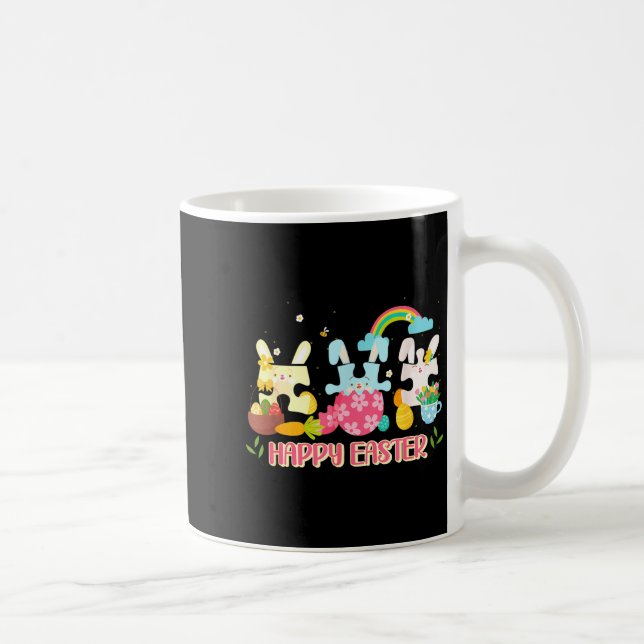 Happy Easter 2026 Cute Bunny Rabbit Happy Easter A Kaffemugg (Höger)