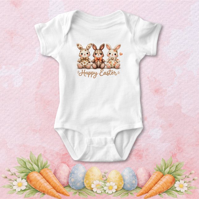 Happy Easter 3 Charming Plaid Bunnies T Shirt (Skapare uppladdad)