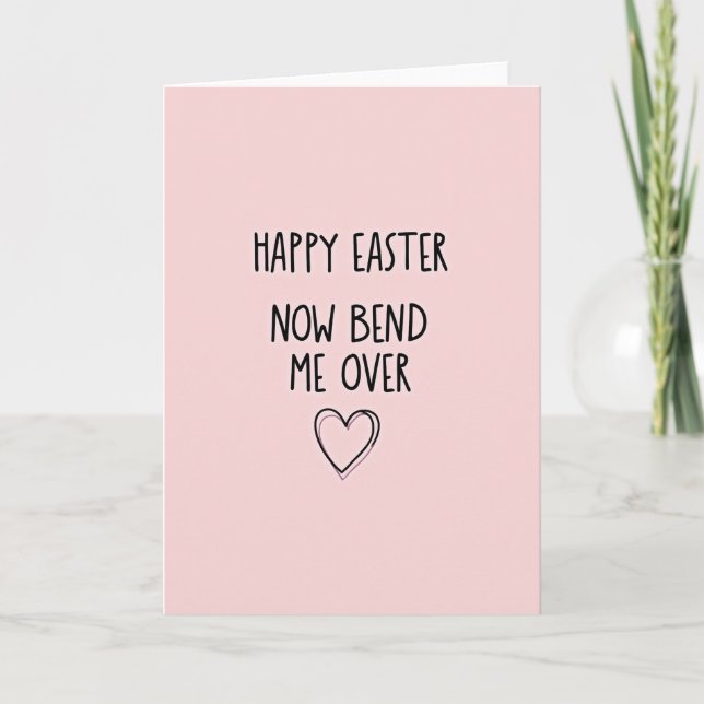 Happy Easter Bend Over Card Kort (Framsida)