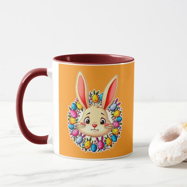 Happy Easter Bunny – Colorful Spring Art caneca Mugg (Med munk)