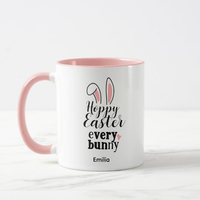 Happy Easter Bunny Custom Gift Mugg (Vänster)