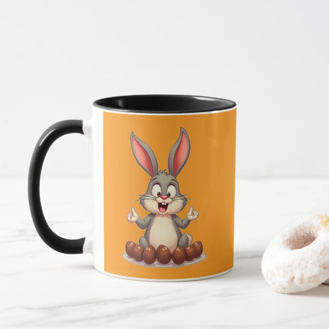 Happy Easter Bunny – Cute Rabbit with caneca Mugg (Med munk)