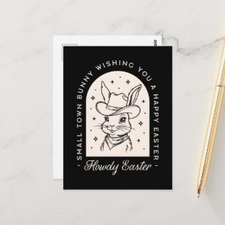 Happy Easter bunny dark western funny greetings Vykort