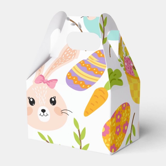 Happy Easter Bunny Eggs, Spring Pattern Gift Presentaskar (Framsidan Sidan)