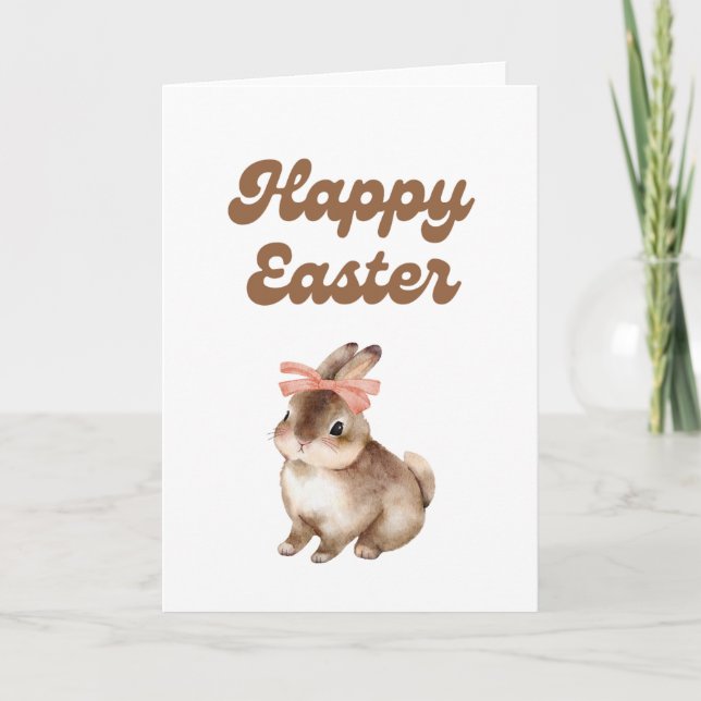 Happy Easter Bunny Greeting Card Kort (Framsida)