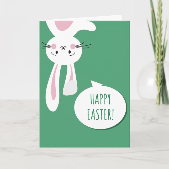 Happy Easter Bunny Greeting Kort (Framsida)
