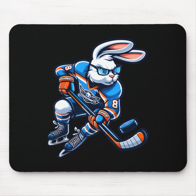 Happy Easter Bunny Hockey Rabbit Men Women Kid  Musmatta (Framsidan)