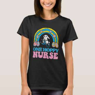 Happy Easter Bunny One Hoppy Nurse Rainbow Scrub T T Shirt