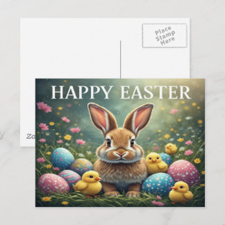 Happy Easter Bunny Postcard Vykort