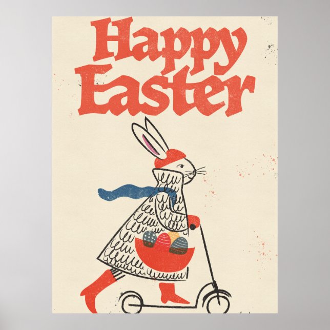 Happy Easter Bunny Poster (Framsidan)