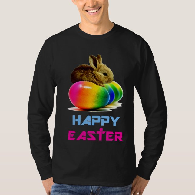Happy Easter Bunny Rabbit  Egg Hunt Girl Boy Women T Shirt (Framsida)