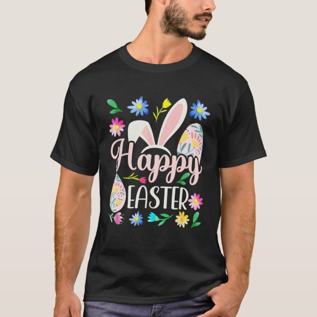 Happy Easter Bunny Rabbit Face  Easter Day Women G T Shirt (Framsida)