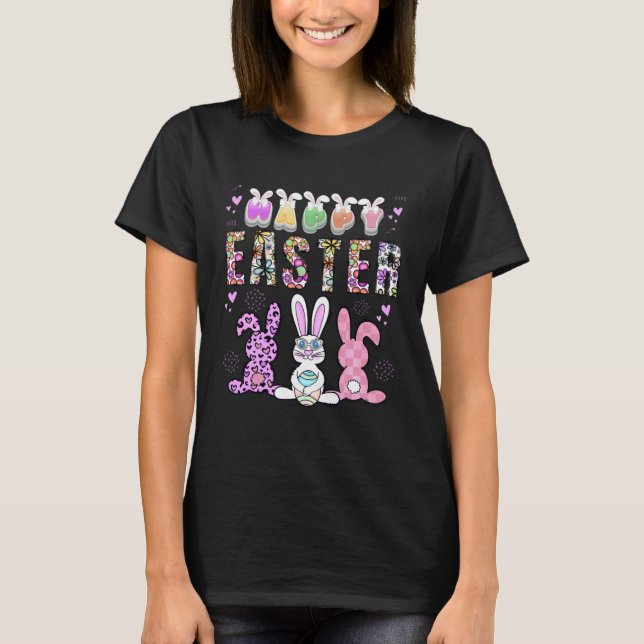 Happy Easter Bunny Rabbit Face  Easter Day Women G T Shirt (Framsida)