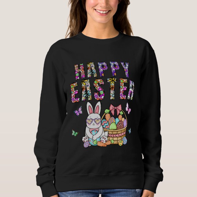 Happy Easter Bunny Rabbit Face  Easter Day Women G T Shirt (Framsida)