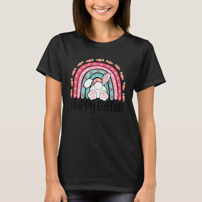 Happy Easter Bunny Rabbit Face  Easter Day Women G T Shirt (Framsida)
