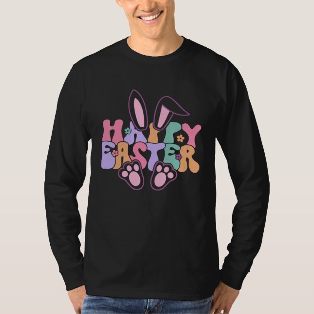 Happy Easter Bunny Rabbit Face Funny Easter Day Wo T Shirt (Framsida)