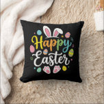 Happy Easter Bunny Rabbit Funny Easter Day Women  Kudde<br><div class="desc">Happy Easter Bunny Rabbit Funny Easter Day Women Girls</div>
