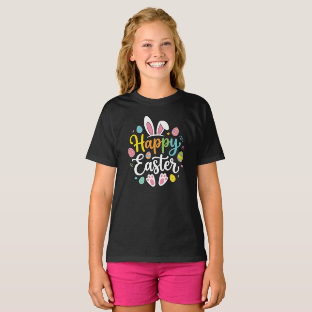 Happy Easter Bunny Rabbit Funny Easter Day Women  T Shirt (Hel framsida)