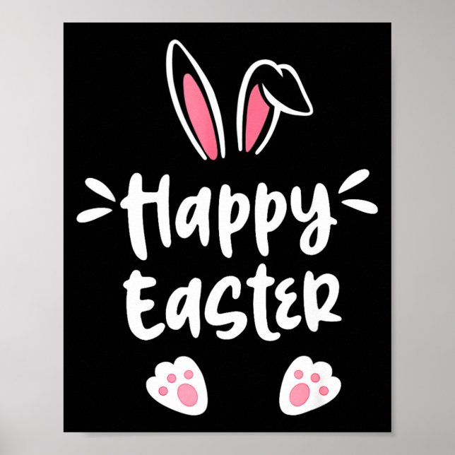 Happy easter bunny spring easter egg easter menHap Poster (Framsidan)