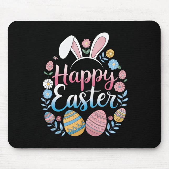 Happy Easter Bunny Spring Easter Egg Easter Shirts Musmatta (Framsidan)