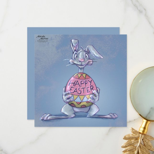 Happy Easter Bunny Tack Kort (Fram/Back In Situ)