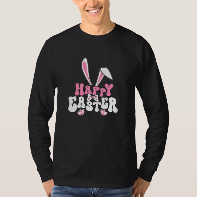 Happy Easter Bunny Tie, Paws and Ears - Egg Hunt K T Shirt (Framsida)