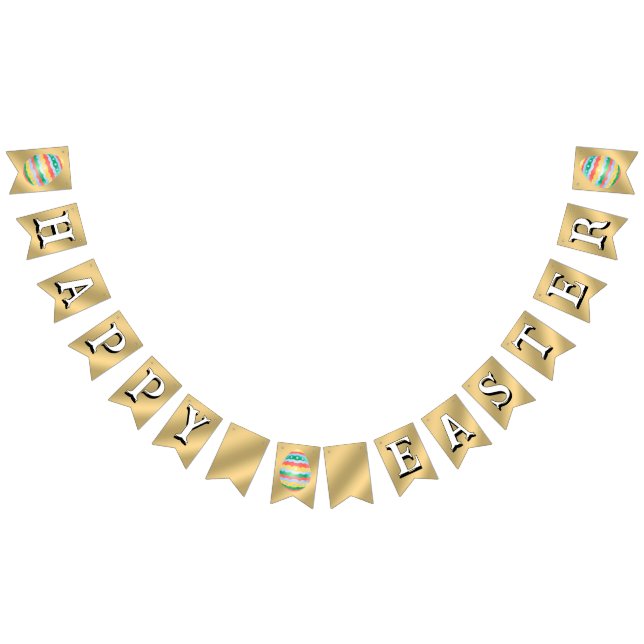 Happy Easter Bunting Banner Easter Bunny Decoratio Vimplar (Alla)