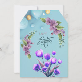 Happy Easter cardto attach to your flowers Tack Kort