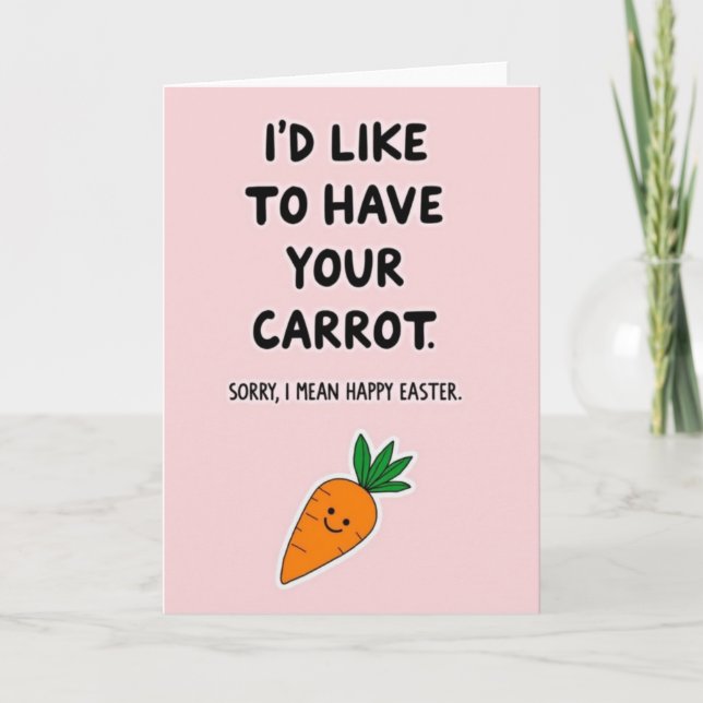 Happy Easter Carrot Card Kort (Framsida)