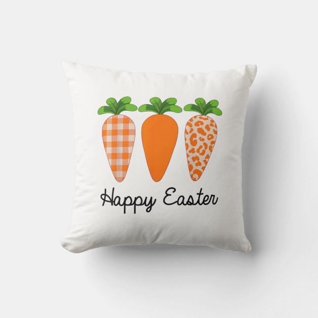 Happy Easter Carrot Cute Easter T-Shirt Kudde (Framsida)