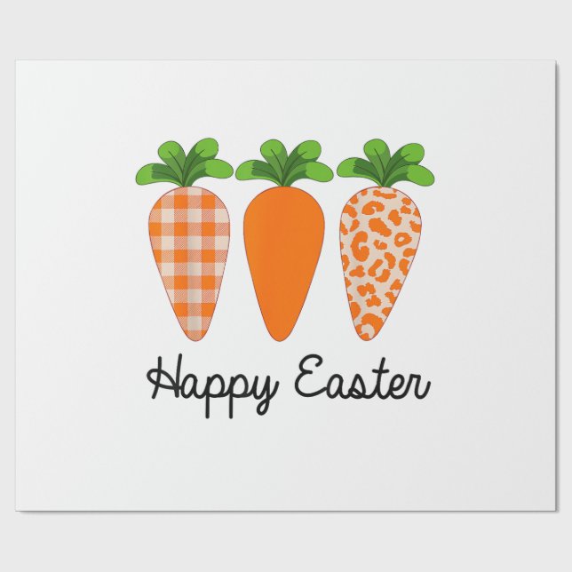 Happy Easter Carrot Cute Easter T-Shirt Presentpapper (Platt)