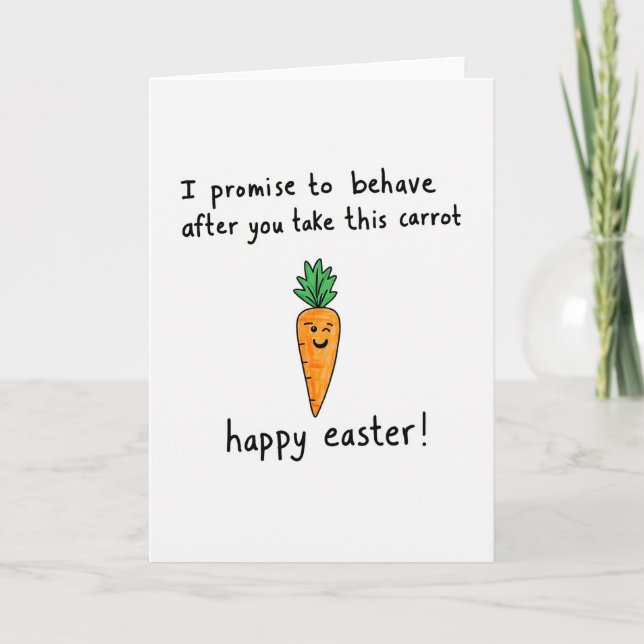 Happy Easter Carrot Friend Card Kort (Framsida)
