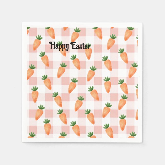  Happy Easter Carrots Pappersservett (Framsidan)