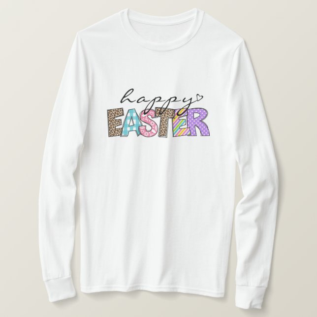 Happy Easter Colorful Cute T-Shirt (Design framsida)