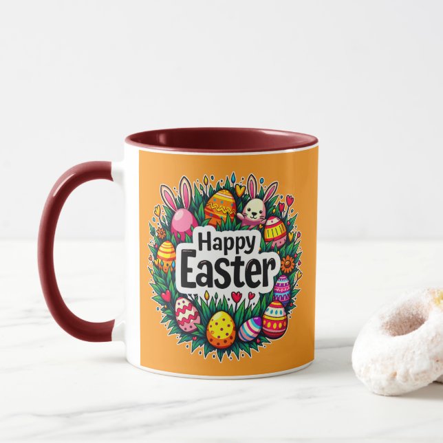Happy Easter – Colorful Spring Design - caneca Mugg (Med munk)