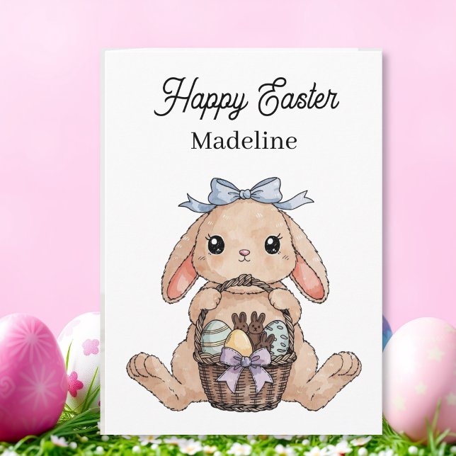 Happy Easter Coloring Page Personalized Kort (Skapare uppladdad)