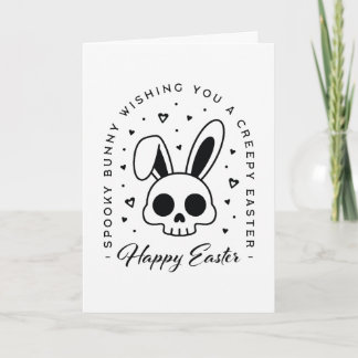 Happy Easter creepy wishes spooky bunny Helgkort