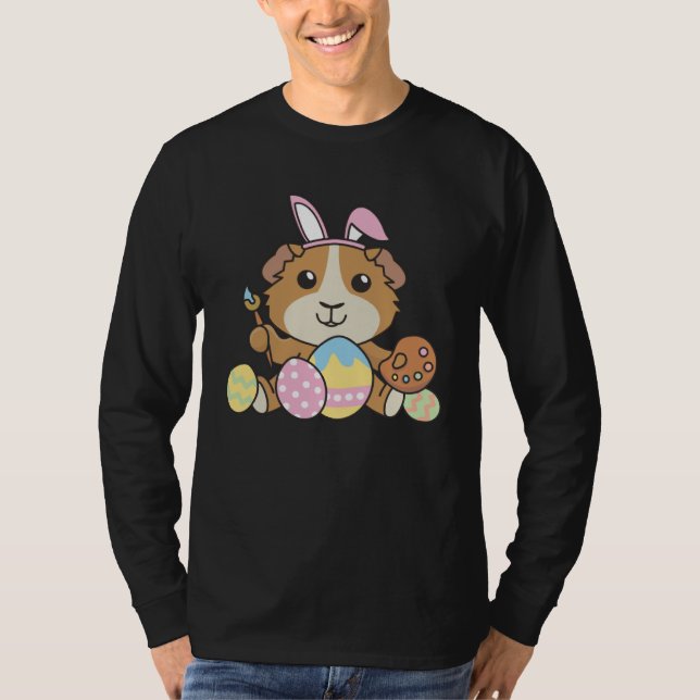 Happy Easter Cute Guinea Pig For Easter With Easte T Shirt (Framsida)