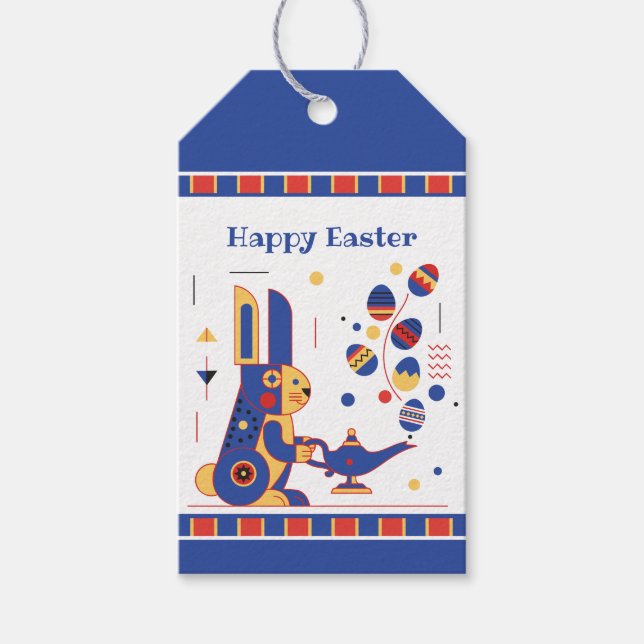 Happy Easter Cute Personalized Presentetikett (Framsidan)
