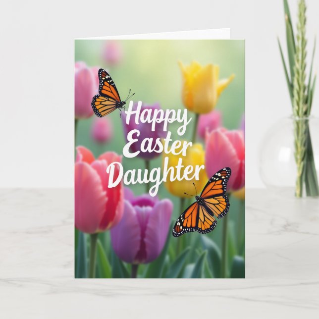 Happy Easter Daughter Art Card Kort (Framsida)
