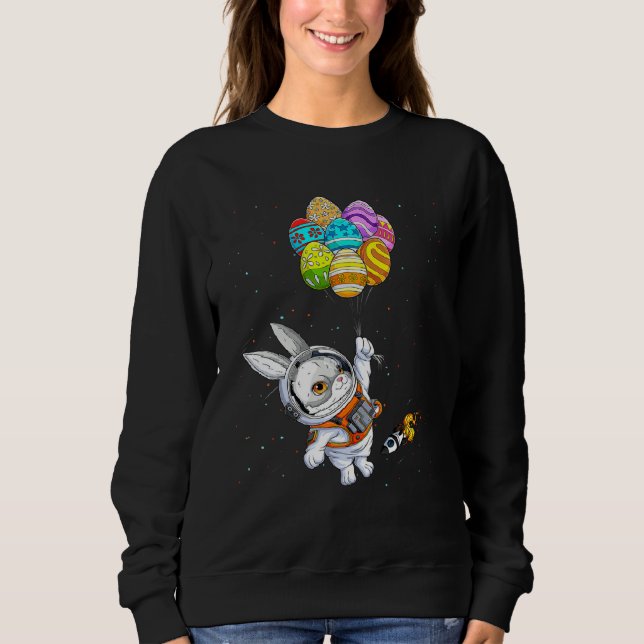 Happy Easter Day Bunny Egg astronaut Space Boys Gi T Shirt (Framsida)