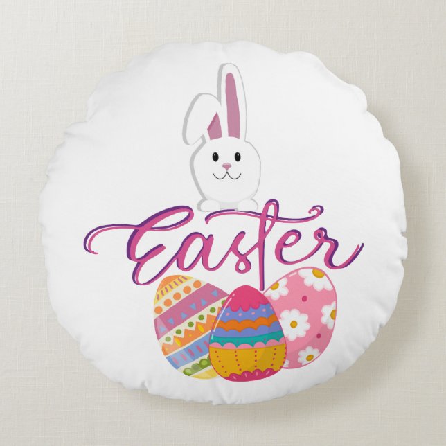 HAPPY EASTER DAY DESIGN RUND KUDDE (Framsidan)