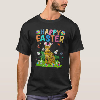 Happy Easter Day Funny Bengal Cat Easter Sunday T Shirt