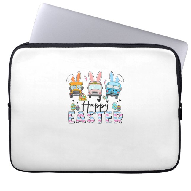 Happy Easter Day Funny School Bus Driver Life Happ Laptop Fodral (Framsidan)