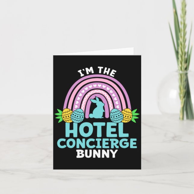 Happy Easter Day I M The Hotel Concierge Bunny  Kort (Framsida)