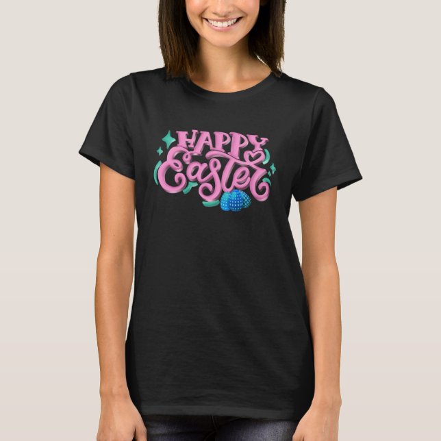 Happy Easter Day T Shirt (Framsida)