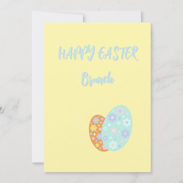 Happy Easter Decorative Eggs Inbjudningar (Framsida)