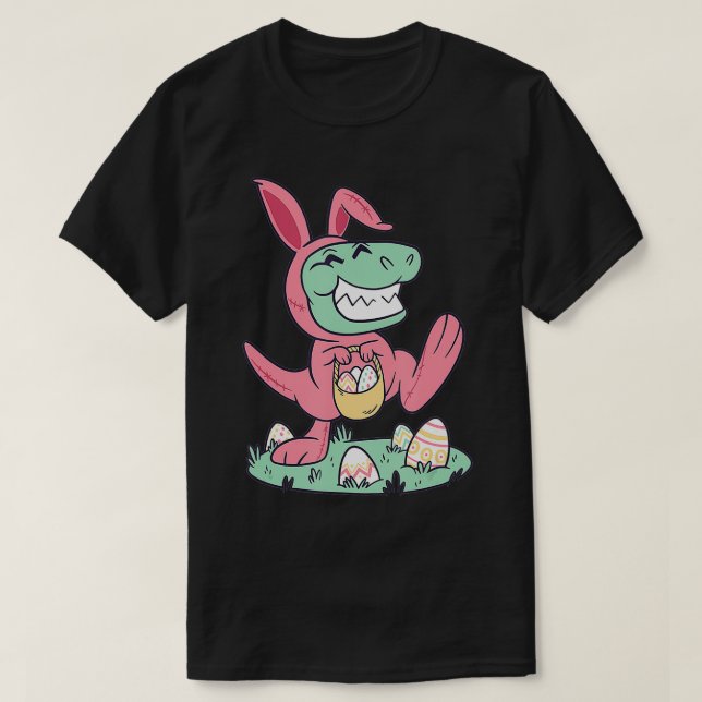 Happy Easter Dinosaur Tre Gift For Kids and Women  T Shirt (Design framsida)