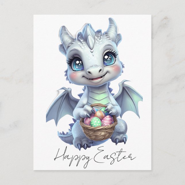 Happy Easter Dragon Postcard Vykort (Framsida)