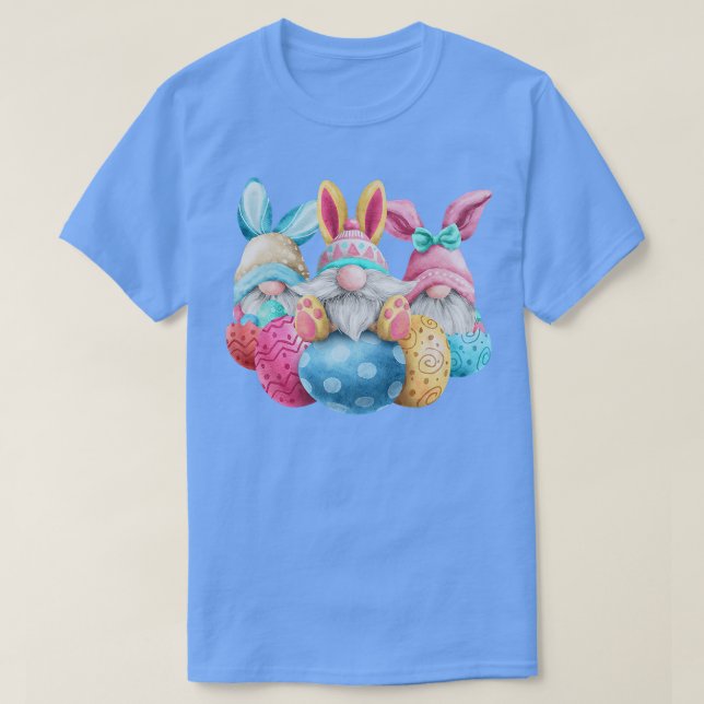 Happy Easter Egg Gnomes Three Easter Bunny Ears Ga T Shirt (Design framsida)